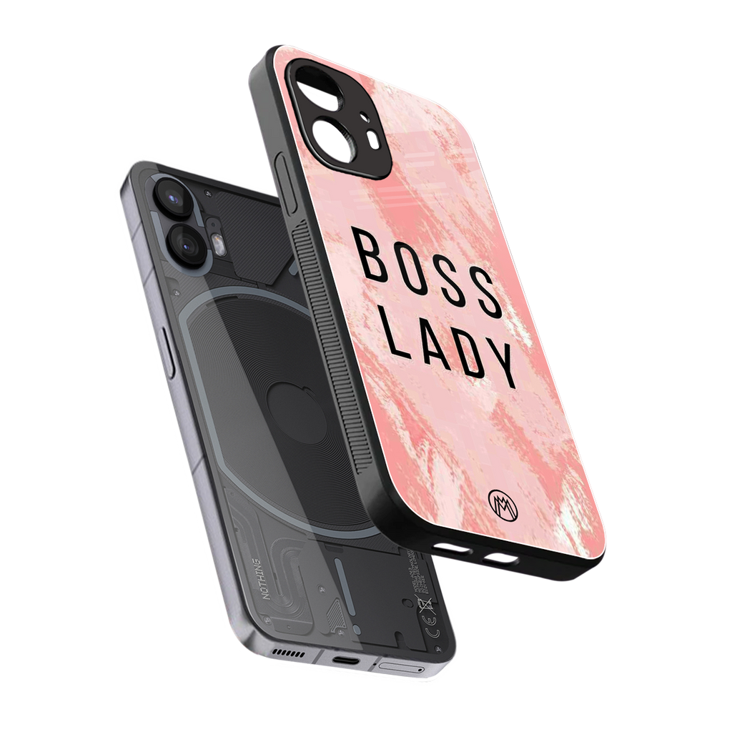 boss lady back phone cover | glass case for nothing phone 2