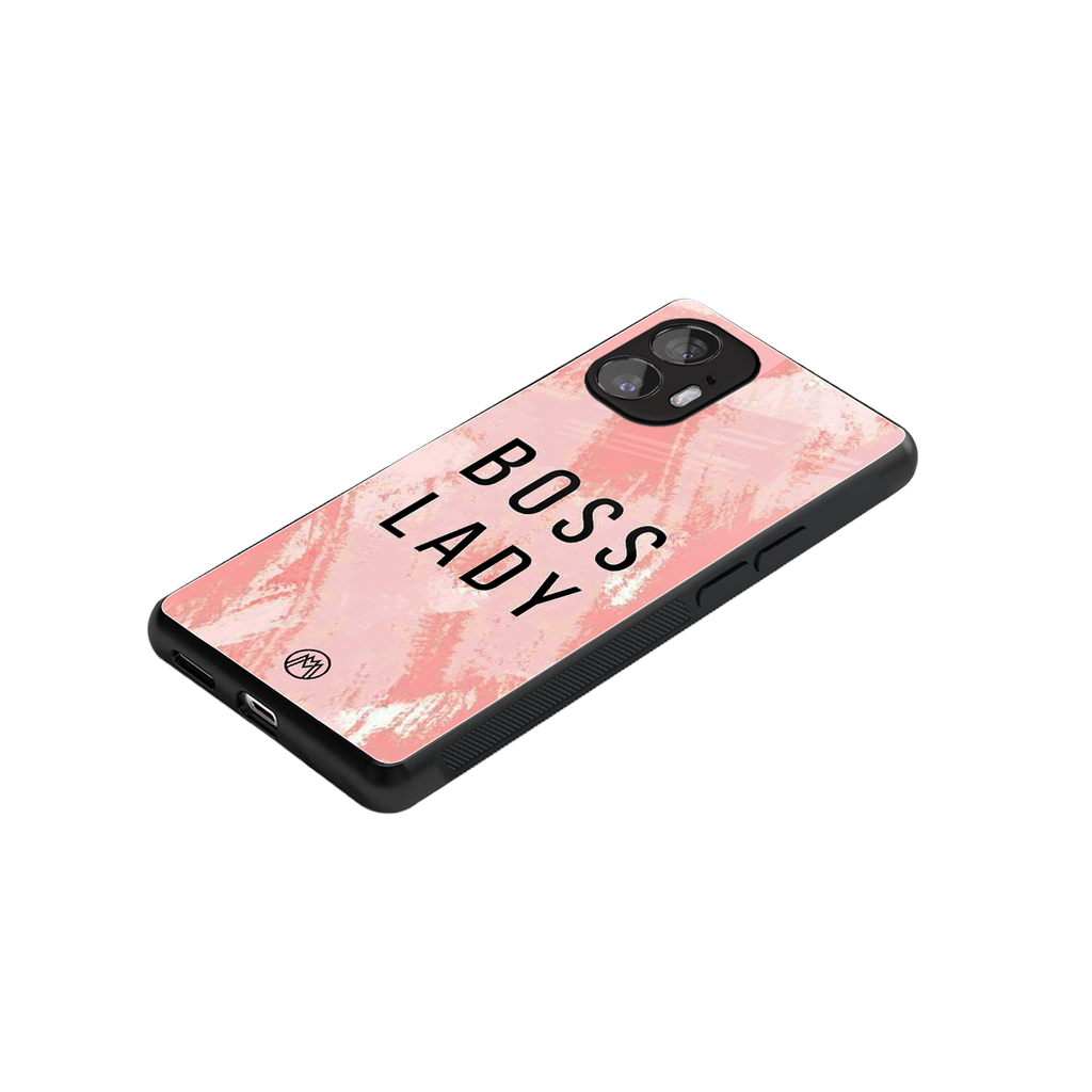 boss lady back phone cover | glass case for nothing phone 2