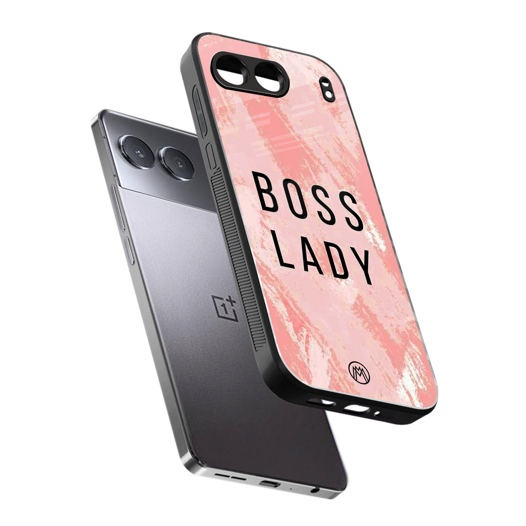 boss lady back phone cover | glass case for oneplus nord 4