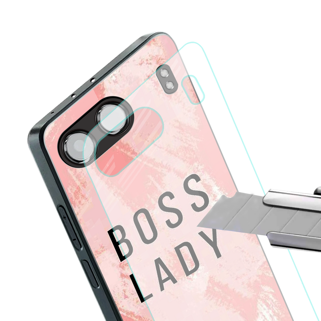 boss lady back phone cover | glass case for oneplus nord 4