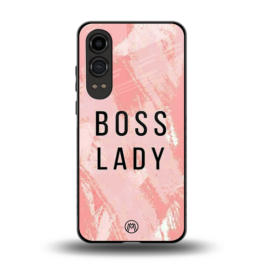 boss lady back phone cover | glass case for oneplus nord ce 4 lite