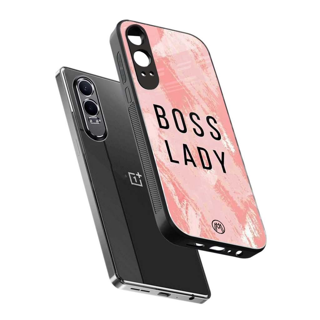 boss lady back phone cover | glass case for oneplus nord ce 4 lite
