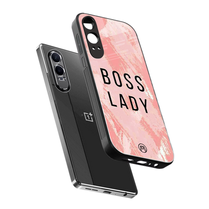 boss lady back phone cover | glass case for oneplus nord ce 4 lite