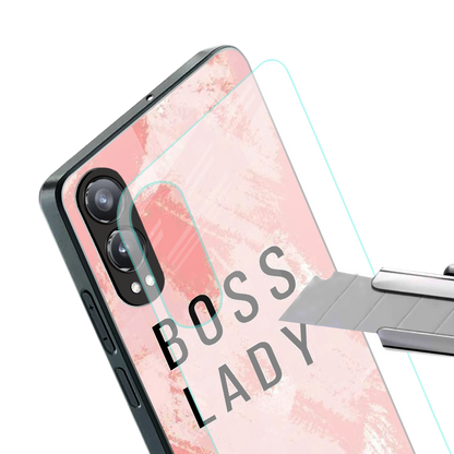 boss lady back phone cover | glass case for oneplus nord ce 4 lite