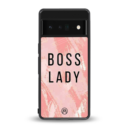 boss lady back phone cover | glass case for google pixel 6 pro