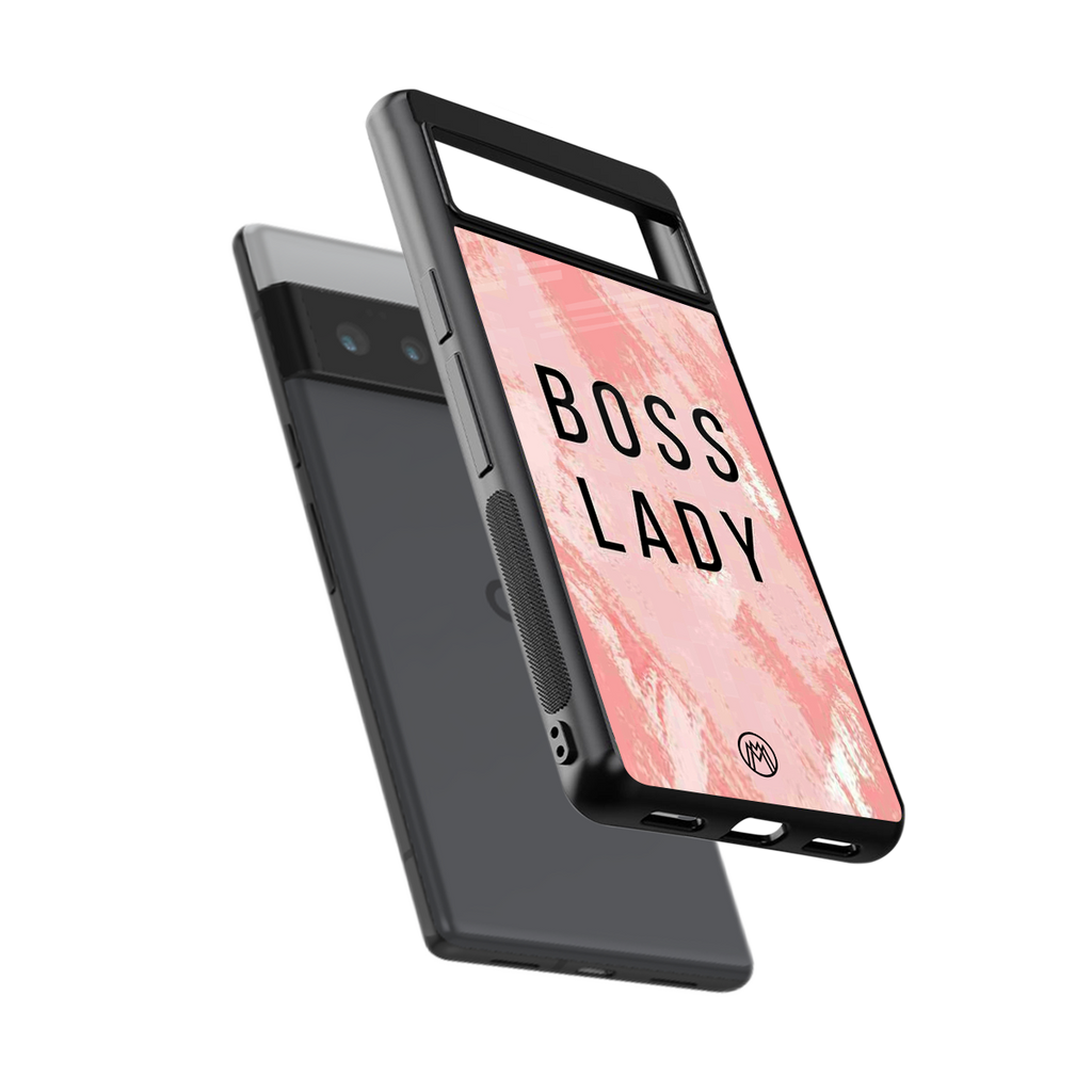 boss lady back phone cover | glass case for google pixel 6 pro