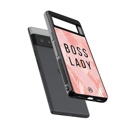boss lady back phone cover | glass case for google pixel 6 pro