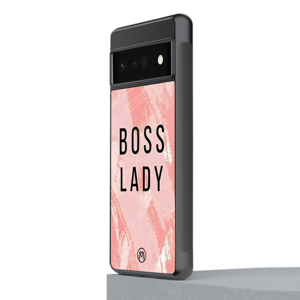 boss lady back phone cover | glass case for google pixel 6 pro