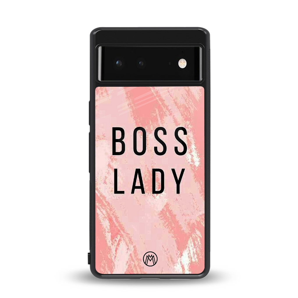 boss lady back phone cover | glass case for google pixel 6