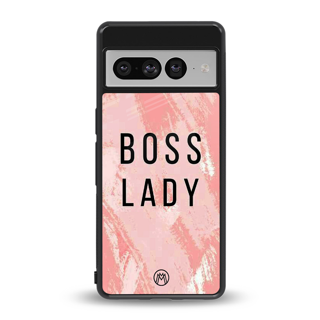 boss lady back phone cover | glass case for google pixel 7 pro