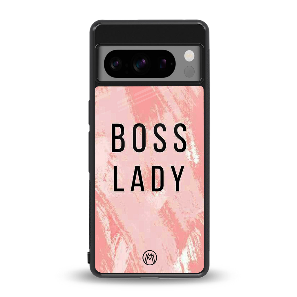 boss lady back phone cover | glass case for google pixel 8 pro