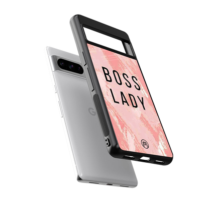 boss lady back phone cover | glass case for google pixel 8 pro