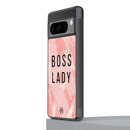 boss lady back phone cover | glass case for google pixel 8 pro