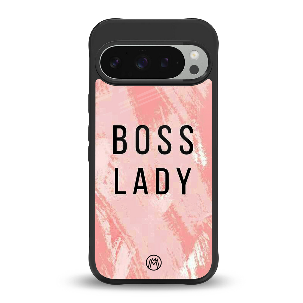 boss lady back phone cover | glass case for google pixel 9 pro