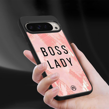 boss lady back phone cover | glass case for google pixel 9 pro xl