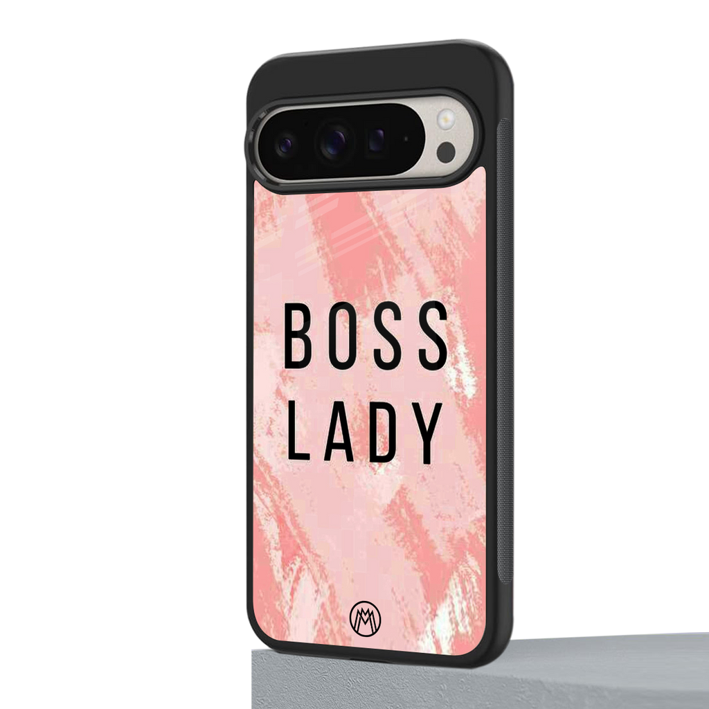 boss lady back phone cover | glass case for google pixel 9 pro