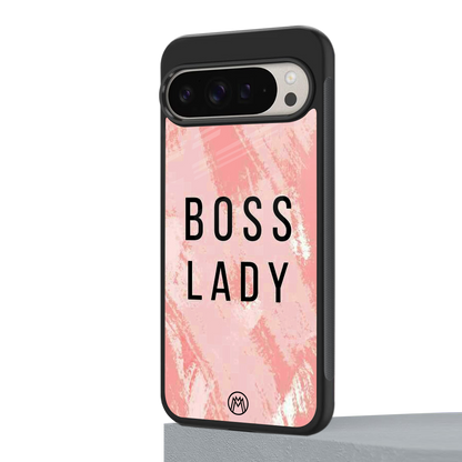 boss lady back phone cover | glass case for google pixel 9 pro xl