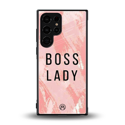 boss lady back phone cover | glass case for samsung galaxy s24 ultra