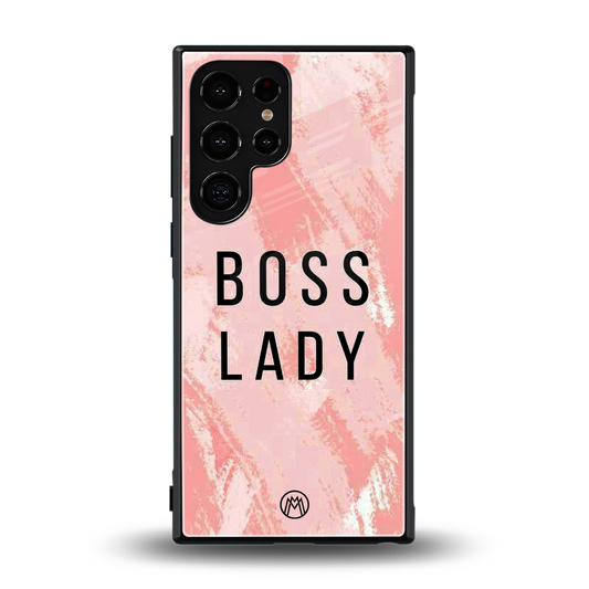 boss lady back phone cover | glass case for samsung galaxy s24 ultra