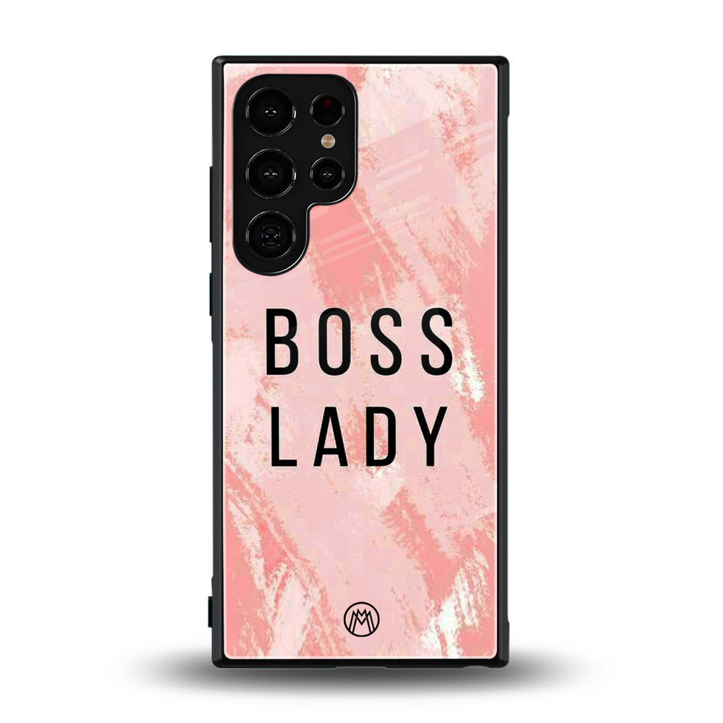 boss lady back phone cover | glass case for samsung galaxy s23 ultra