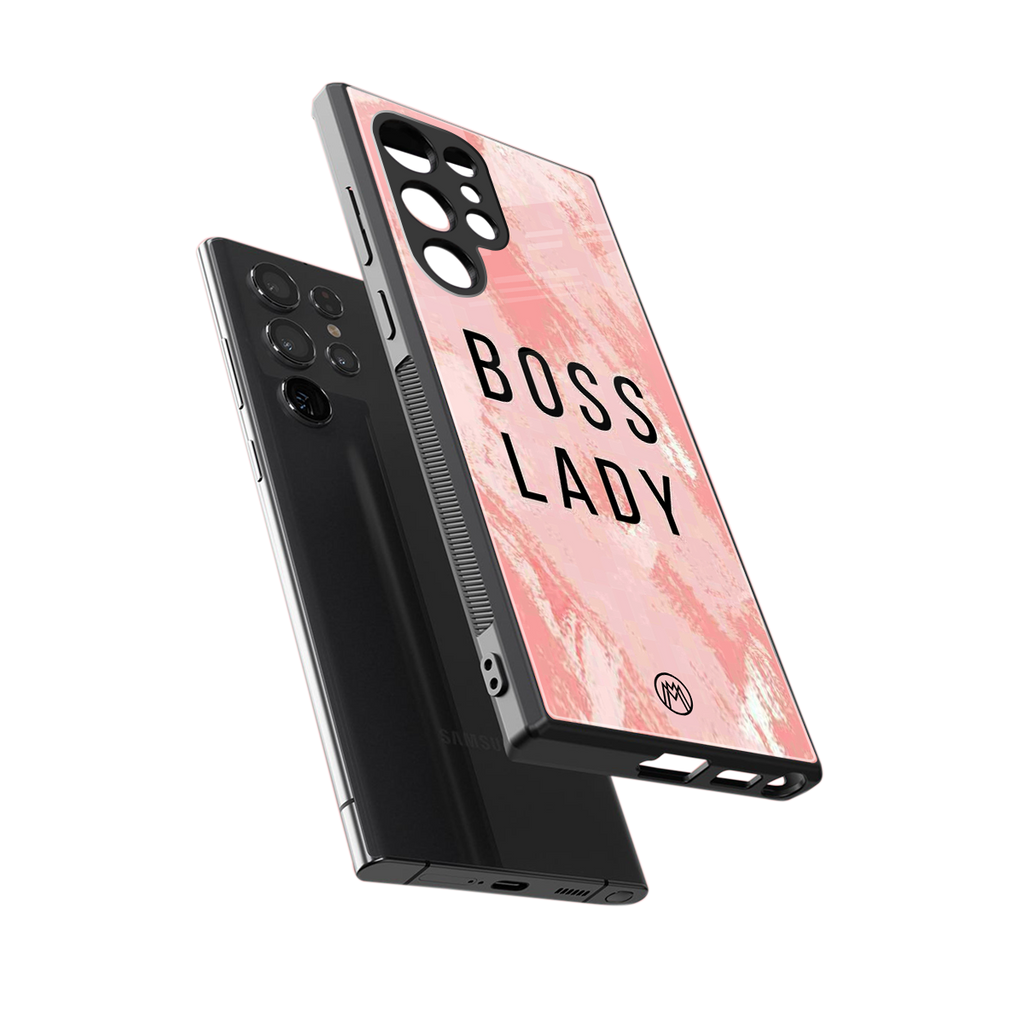 boss lady back phone cover | glass case for samsung galaxy s24 ultra