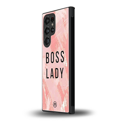 boss lady back phone cover | glass case for samsung galaxy s24 ultra