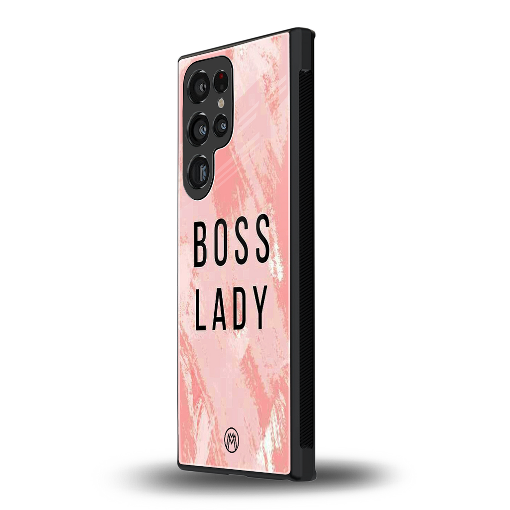 boss lady back phone cover | glass case for samsung galaxy s23 ultra