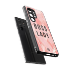 boss lady back phone cover | glass case for samsung galaxy s25 ultra