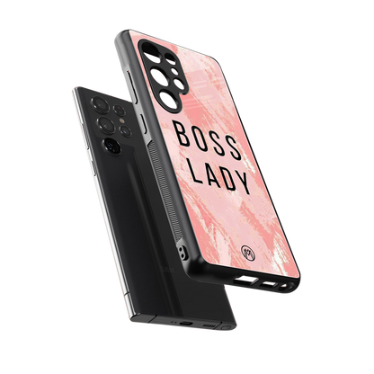 boss lady back phone cover | glass case for samsung galaxy s25 ultra