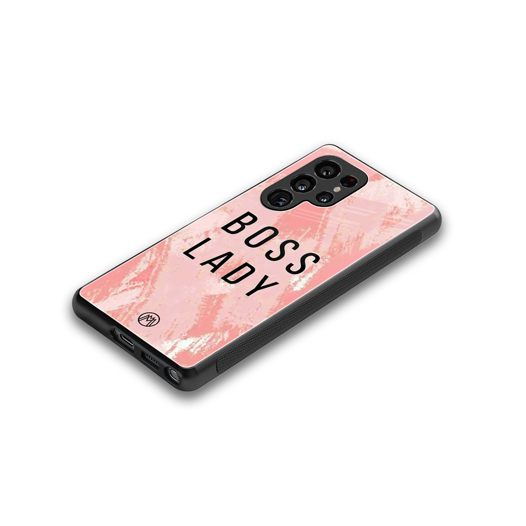 boss lady back phone cover | glass case for samsung galaxy s25 ultra
