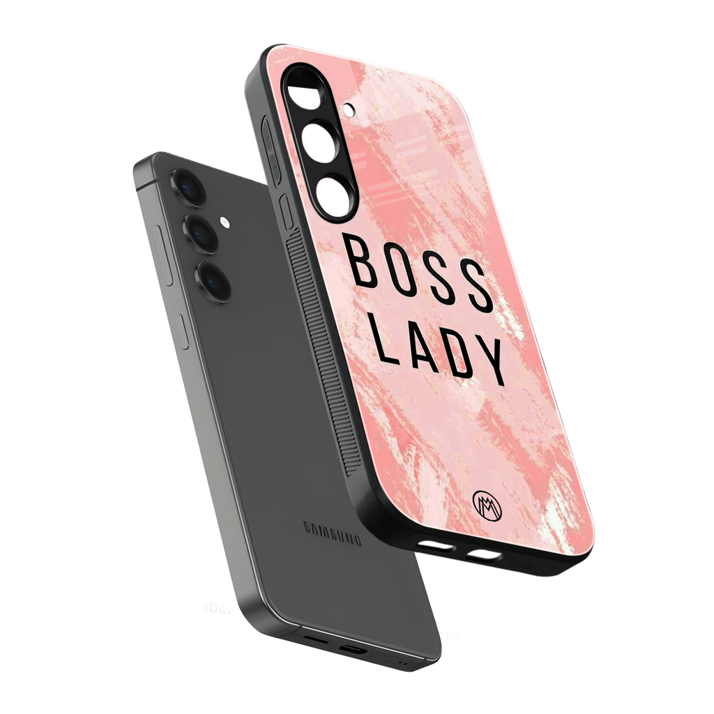 boss lady back phone cover | glass case for samsung galaxy s24 plus