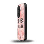 boss lady back phone cover | glass case for samsung galaxy s24 fe