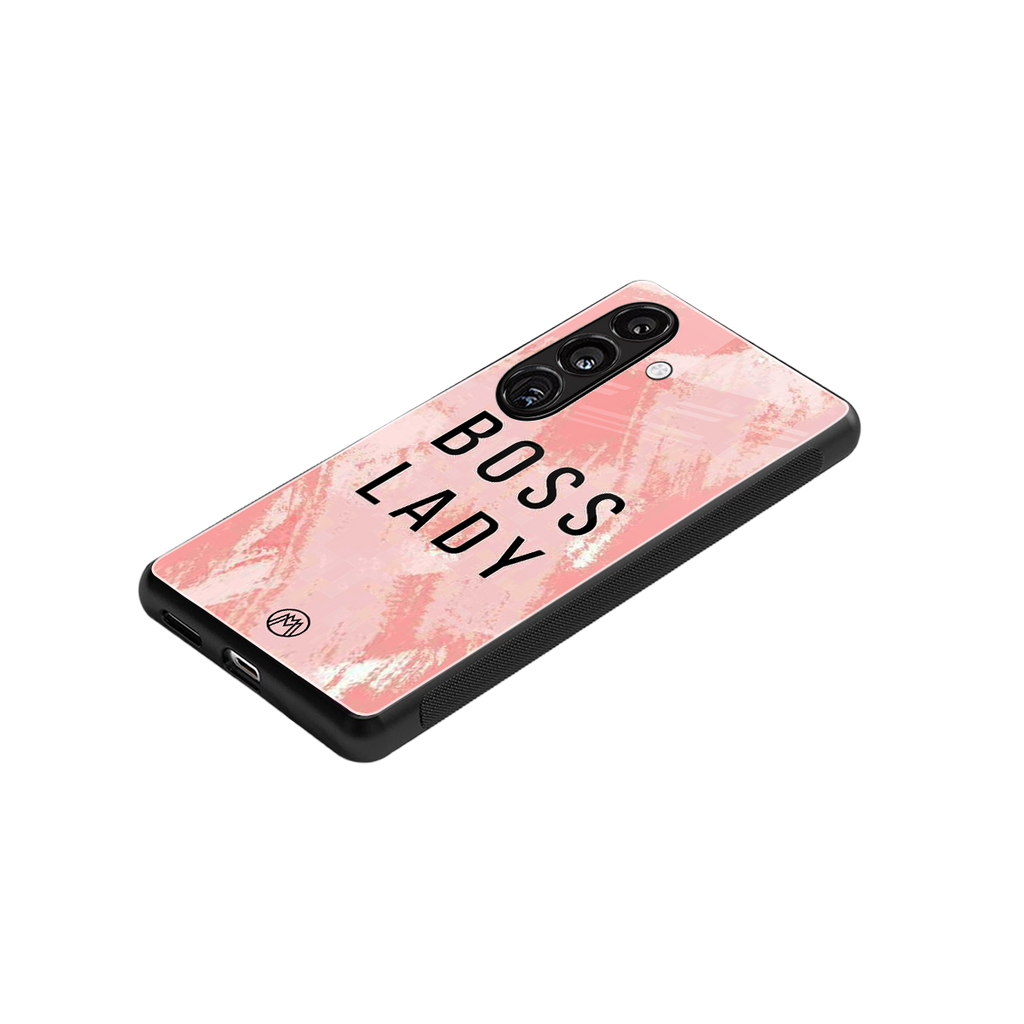 boss lady back phone cover | glass case for samsung galaxy s25