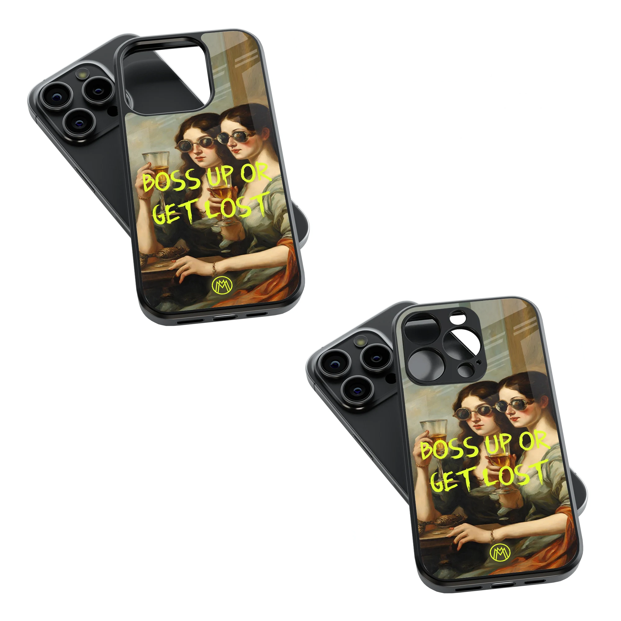 Trendy Glass Back Mobile Case for iPhone, Samsung, Redmi, OnePlus, Google Pixel, Motorola