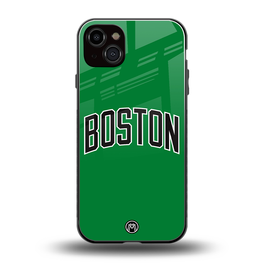 boston club back phone cover | glass case for iphone 15 plus