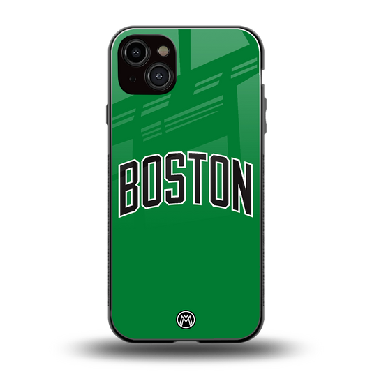 boston club back phone cover | glass case for iphone 14 plus