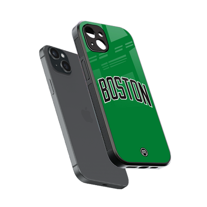 boston club back phone cover | glass case for iphone 14 plus