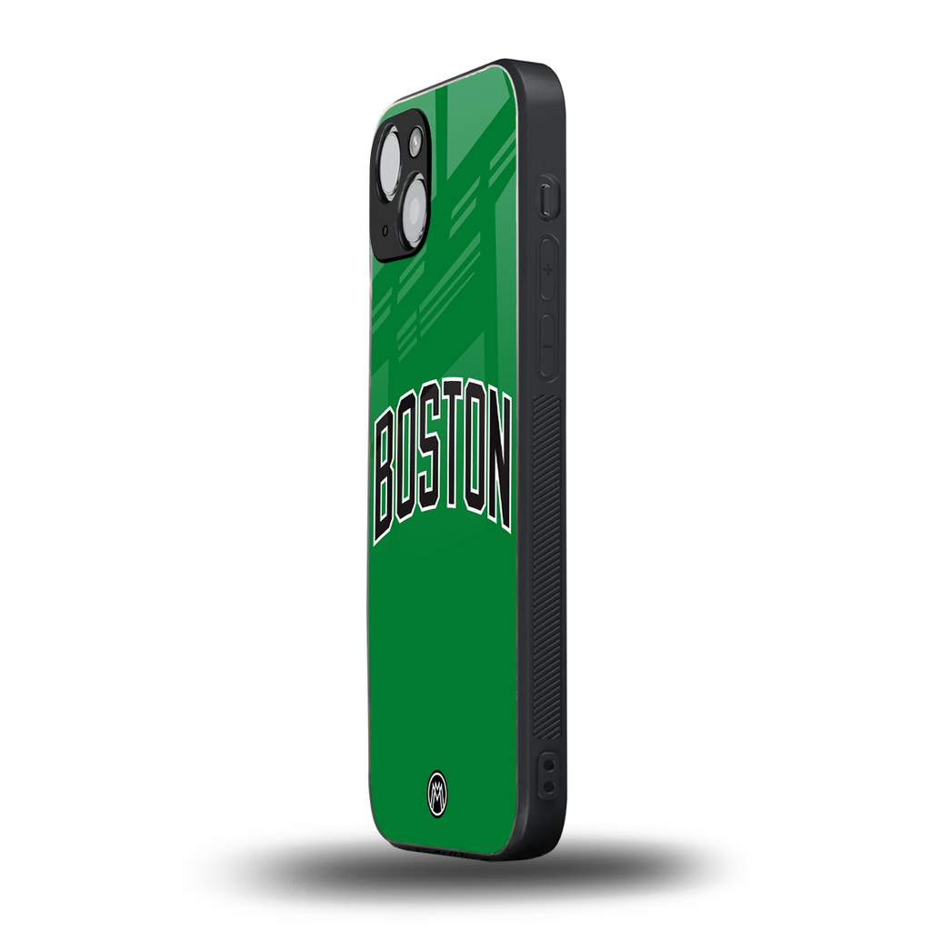 boston club back phone cover | glass case for iphone 15 plus