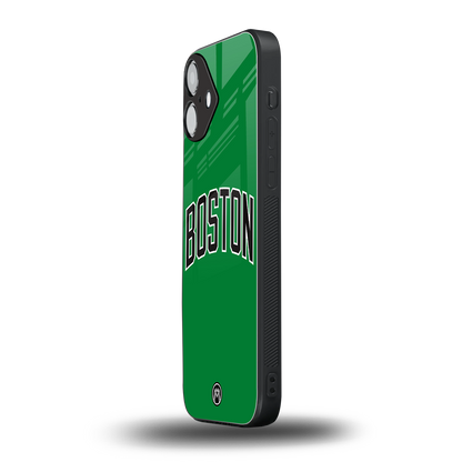 boston club back phone cover | glass case for iphone 16 plus