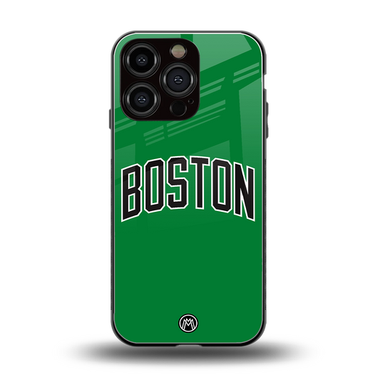 boston club back phone cover | glass case for iphone 16 pro