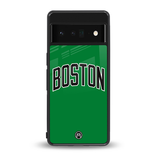 boston club back phone cover | glass case for google pixel 6 pro