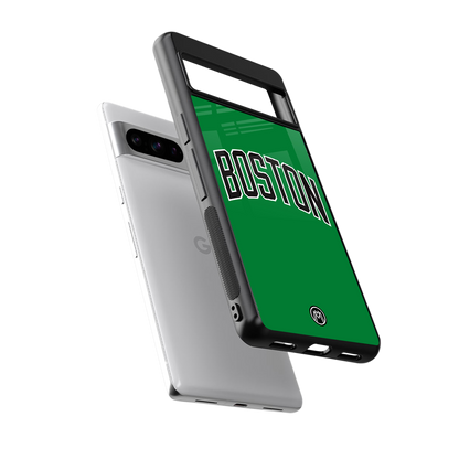 boston club back phone cover | glass case for google pixel 8 pro