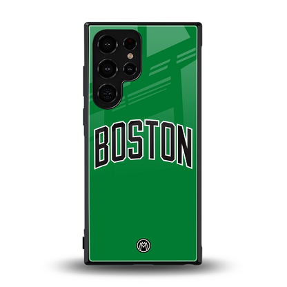 boston club back phone cover | glass case for samsung galaxy s24 ultra