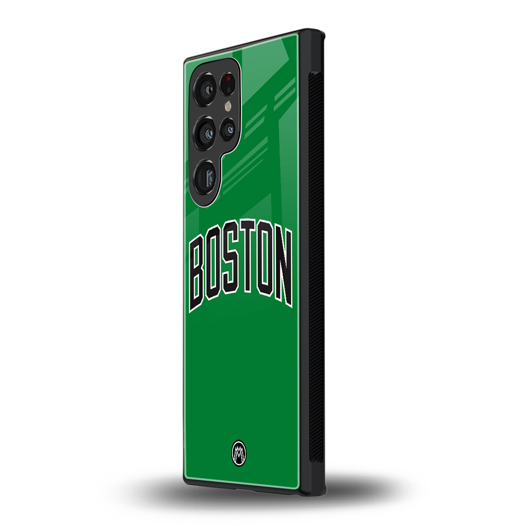 boston club back phone cover | glass case for samsung galaxy s24 ultra