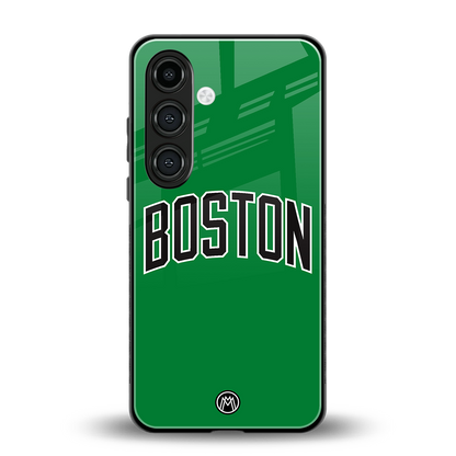boston club back phone cover | glass case for samsung galaxy s24 fe
