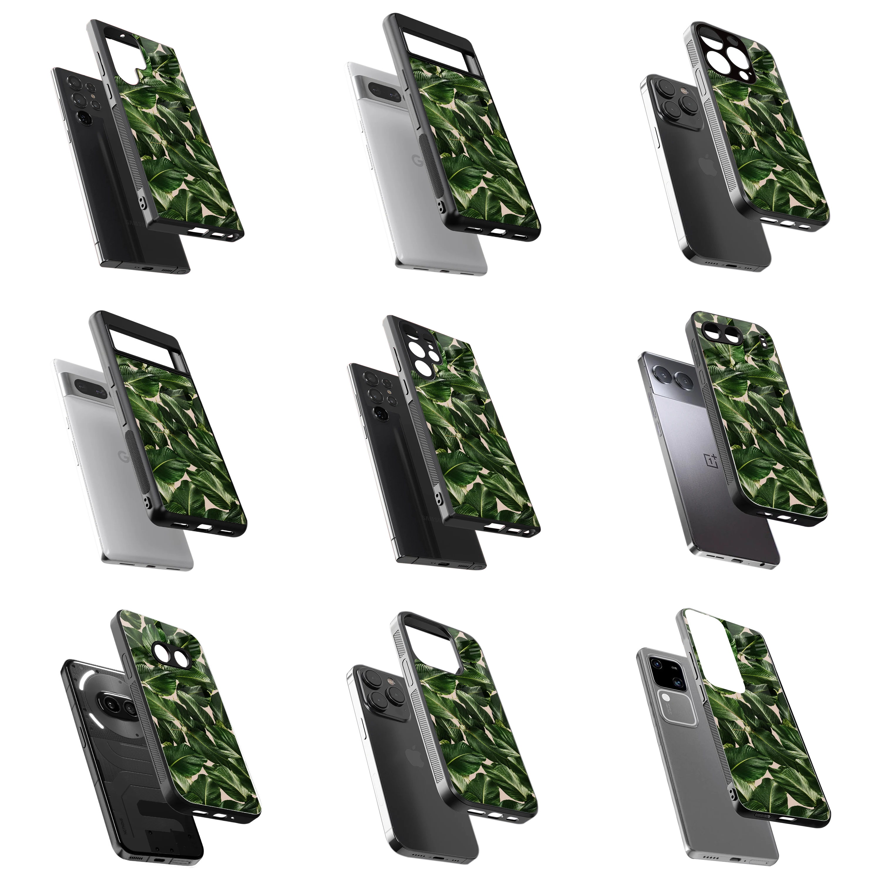 Durable Glass Back Mobile Case for iPhone, Samsung, OnePlus, Google Pixel, Redmi, Vivo, Oppo