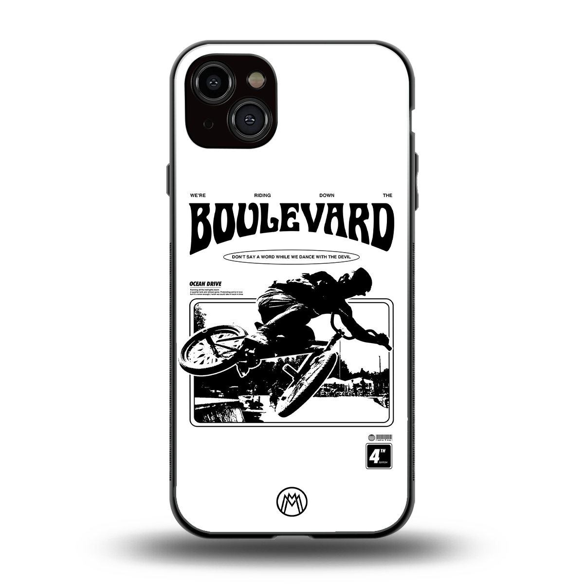 boulevard back phone cover | glass case for iphone 15 plus