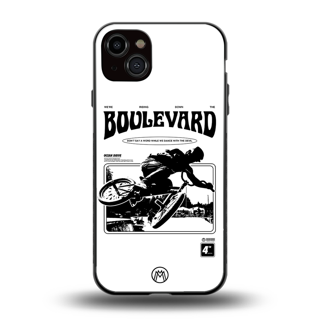 boulevard back phone cover | glass case for iphone 14 plus