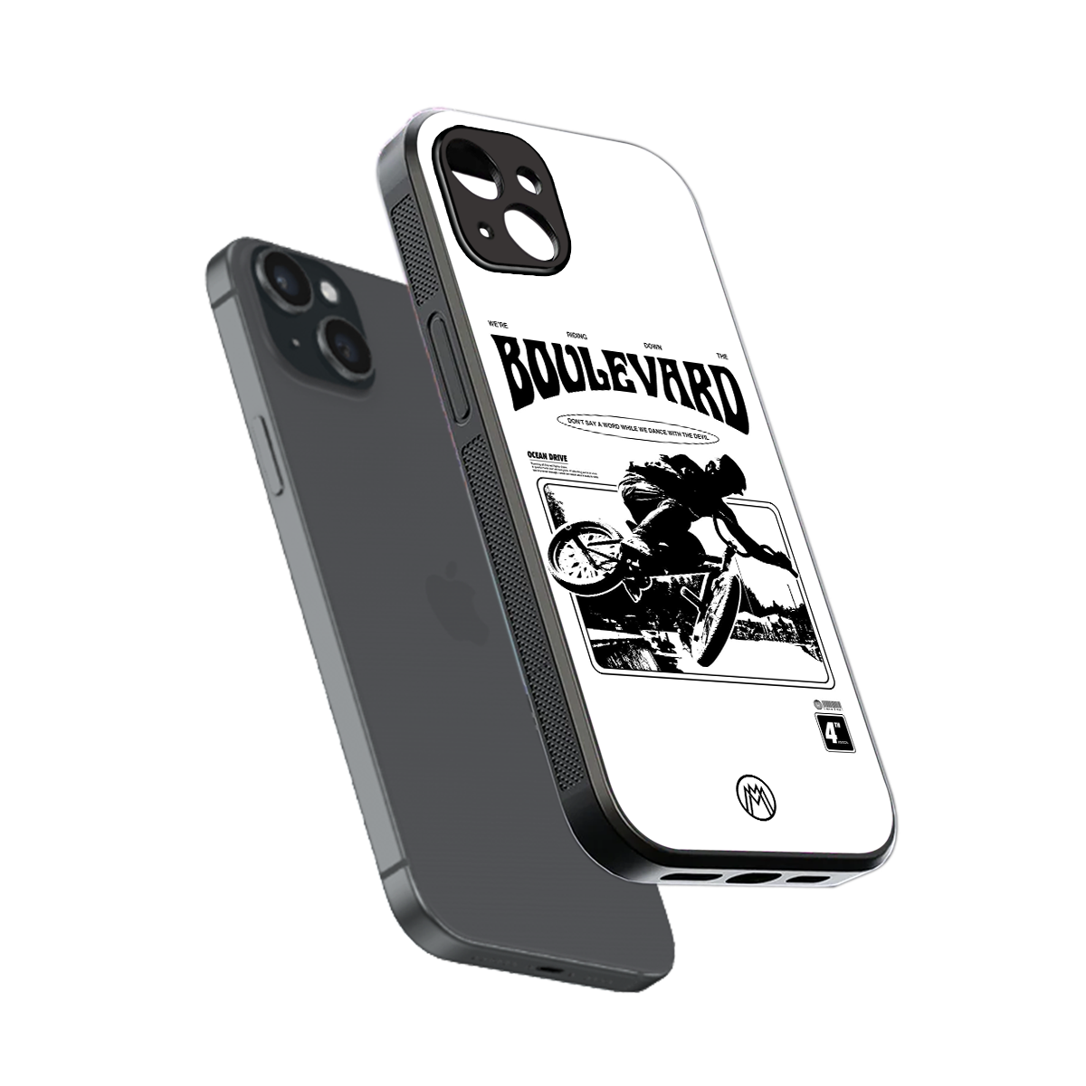 boulevard back phone cover | glass case for iphone 15 plus