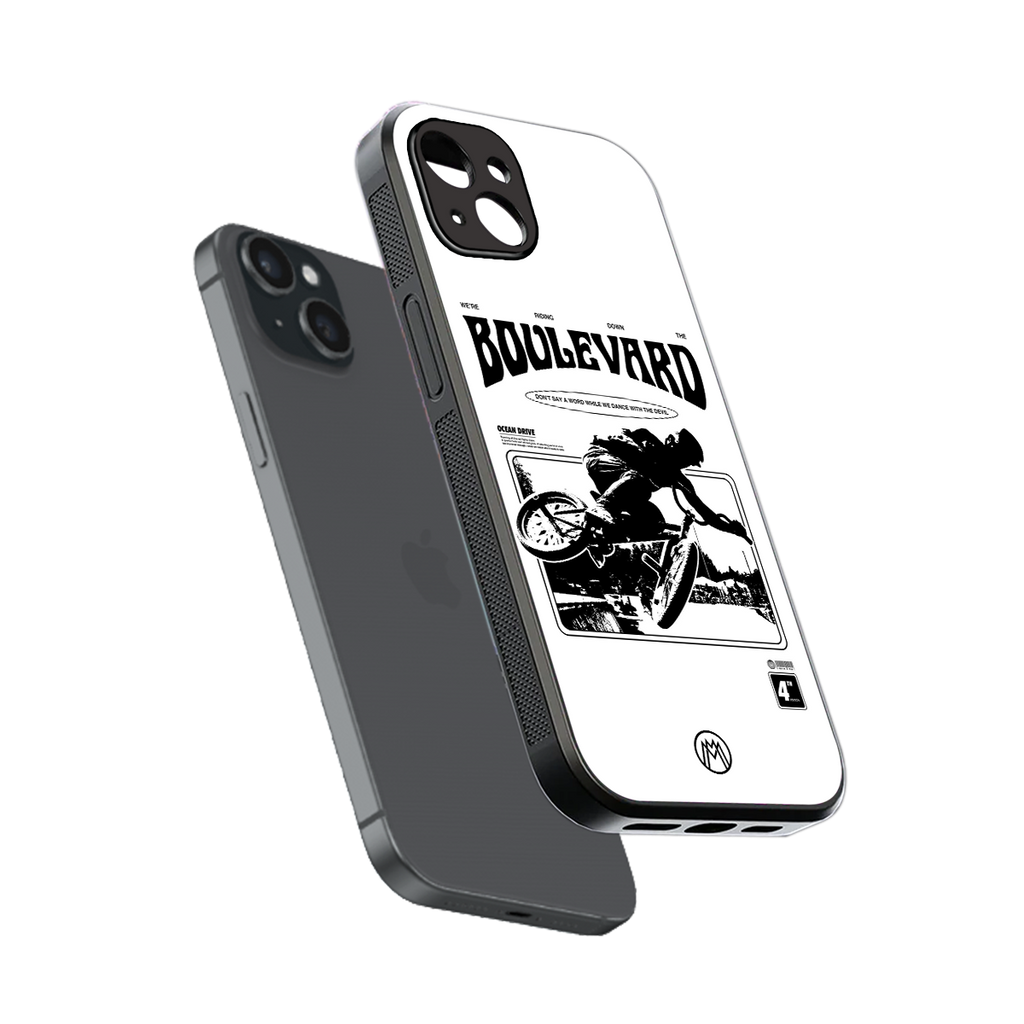 boulevard back phone cover | glass case for iphone 14 plus